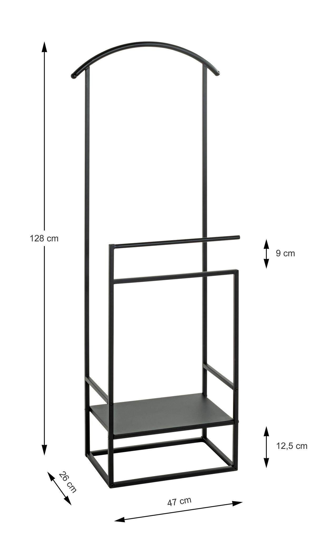 NĚMÝ SLUHA PAISLEY - černá, Moderní, kov (46/128/26cm) - Mömax