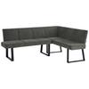 Eckbank Grün/Metallbeine Terri 190x150 cm - Schwarz/Grün, MODERN, Textil/Metall (190/150cm) - MID.YOU