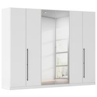 Kleiderschrank Safari mit Spiegel B: 271 cm - Weiß, KONVENTIONELL, Holzwerkstoff (271/210/54cm)
