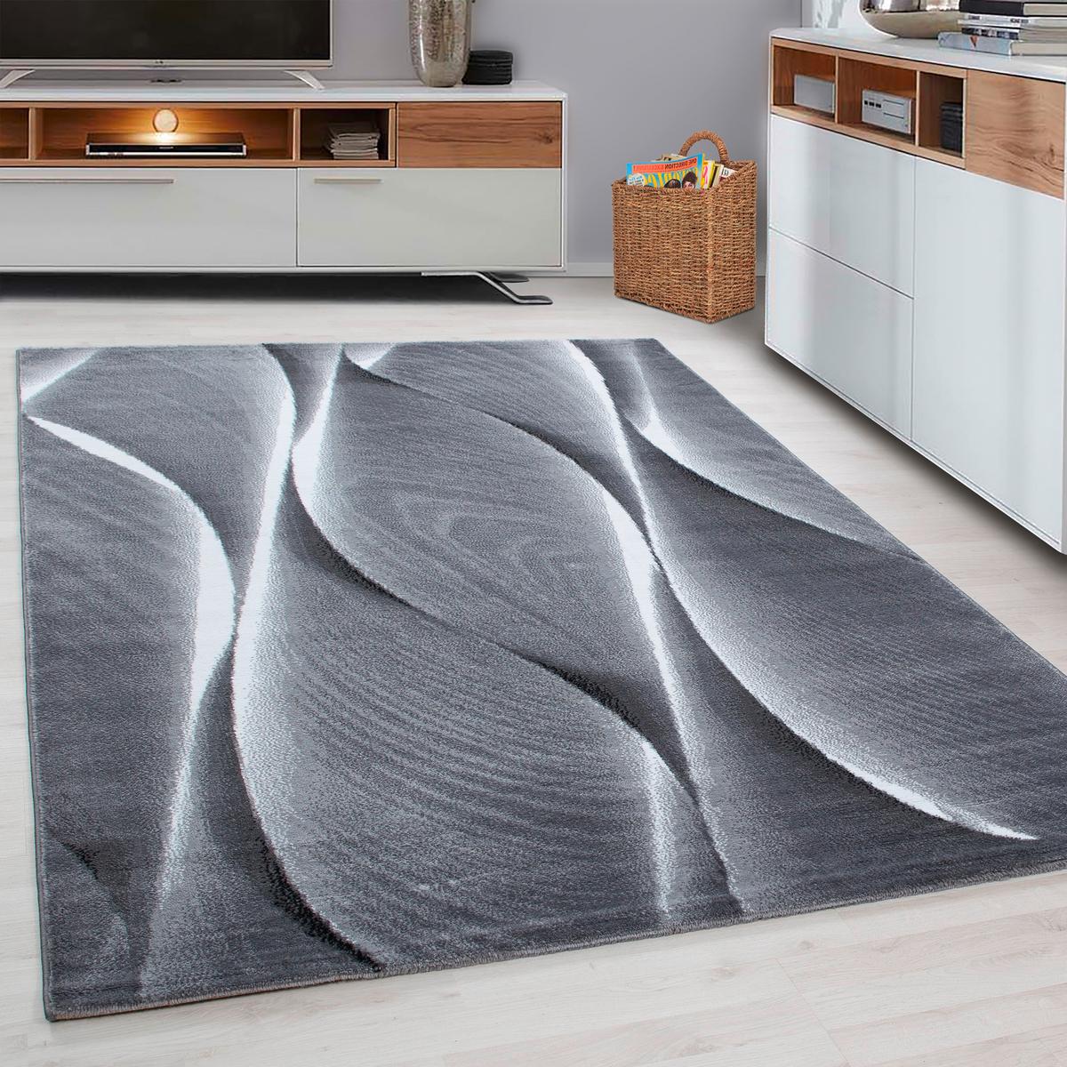 Webteppich Schwarz Naturfaser Parma 120x170 cm - Schwarz, KONVENTIONELL, Textil (120/170cm)