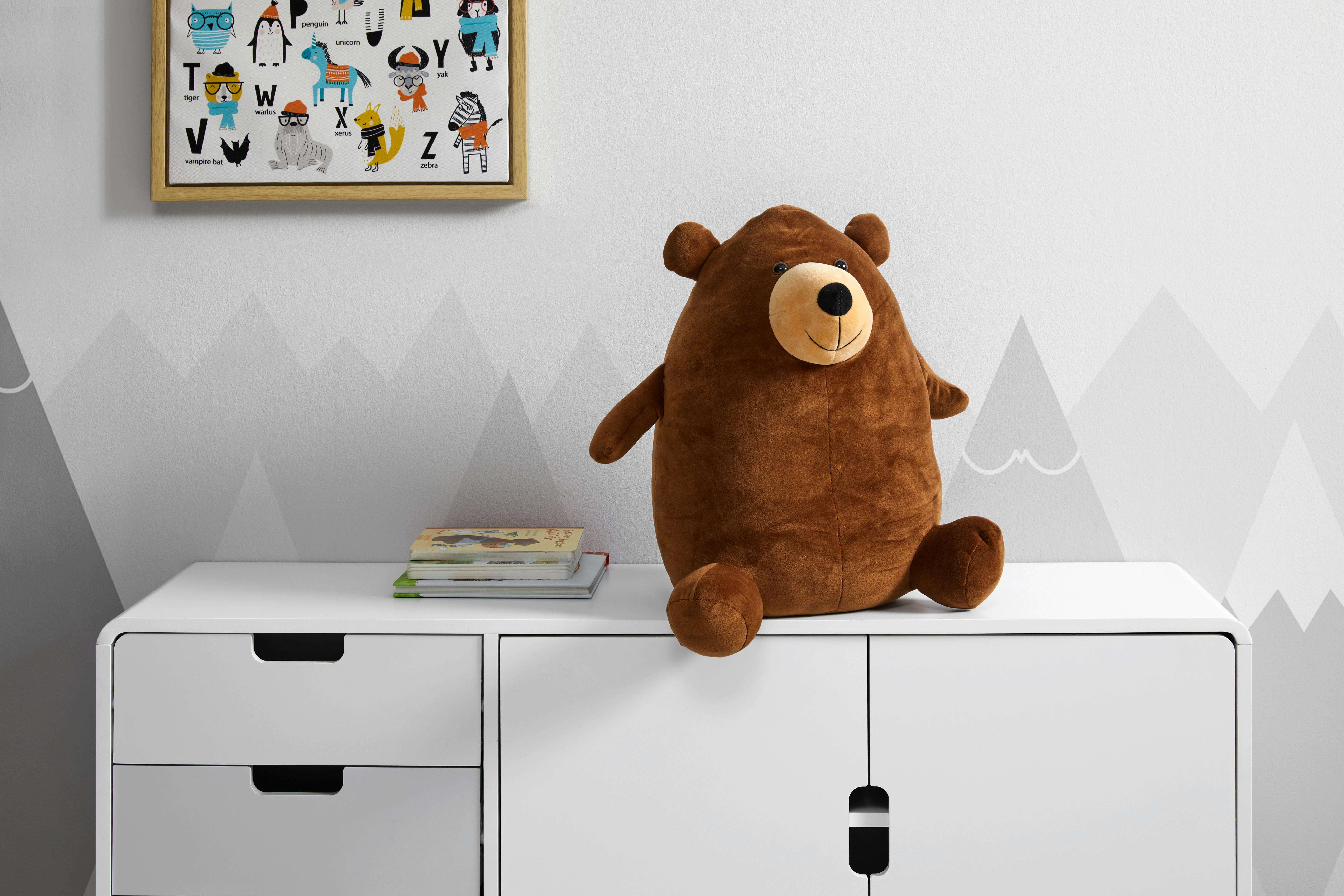 Plyšová Hračka - Medveď Fluffy - hnedá, Moderný, textil (18/42cm) - Bessagi Kids