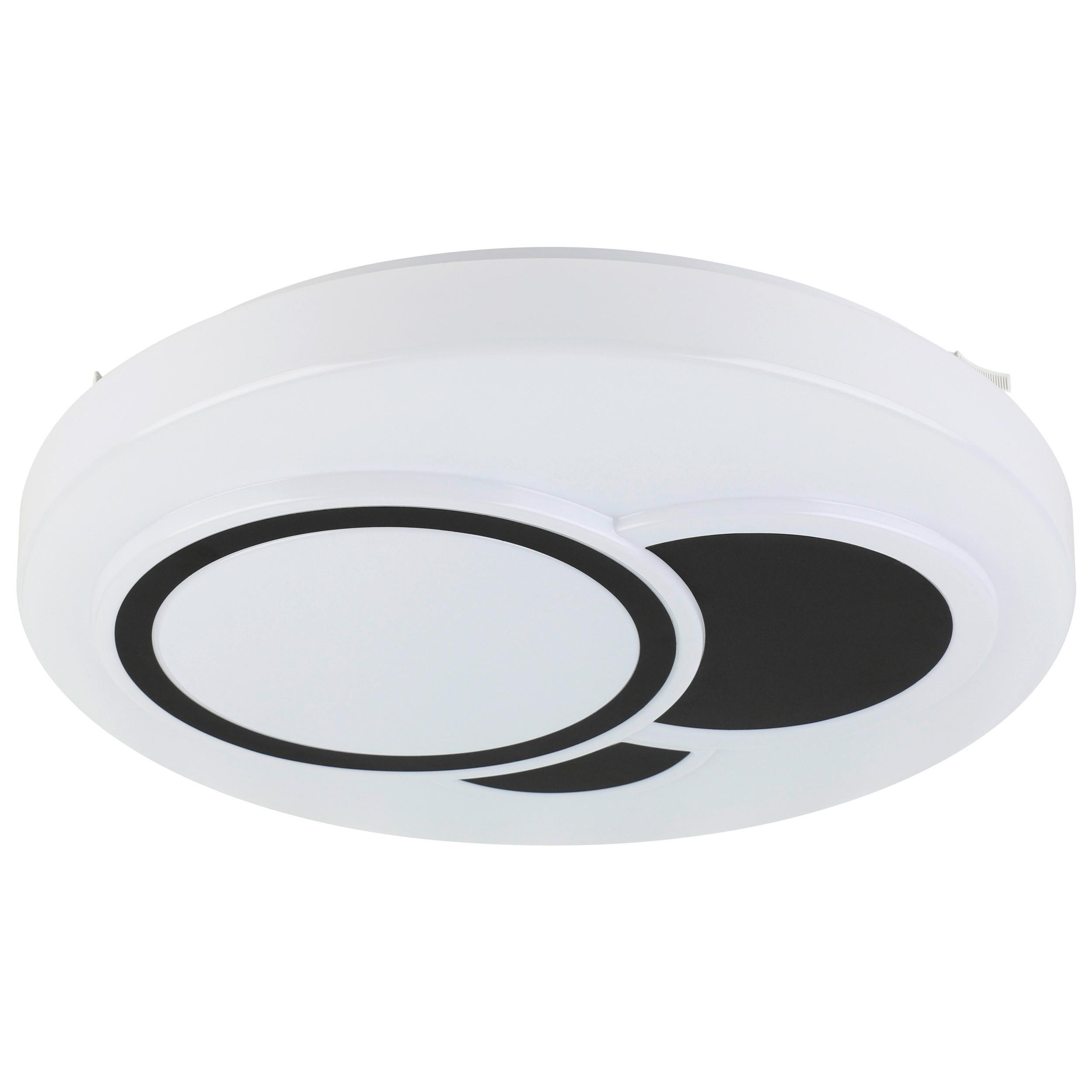 Led-wandleuchte Espartaco 4-Flammig 3-Fach Dimmbar - Schwarz/Weiß, Basics, Kunststoff/Metall (38,5/8cm) - Eglo