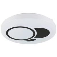 LED-Wandleuchte Espartaco 4-Flammig 3-Fach dimmbar - Schwarz/Weiß, Basics, Kunststoff/Metall (38,5/8cm) - Eglo