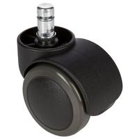 Bürostuhlrollen Rolo Schwarz Ø 5 Cm 5er-Set - Schwarz, Basics, Kunststoff/Metall (5,2/6/5cm) - MID.YOU