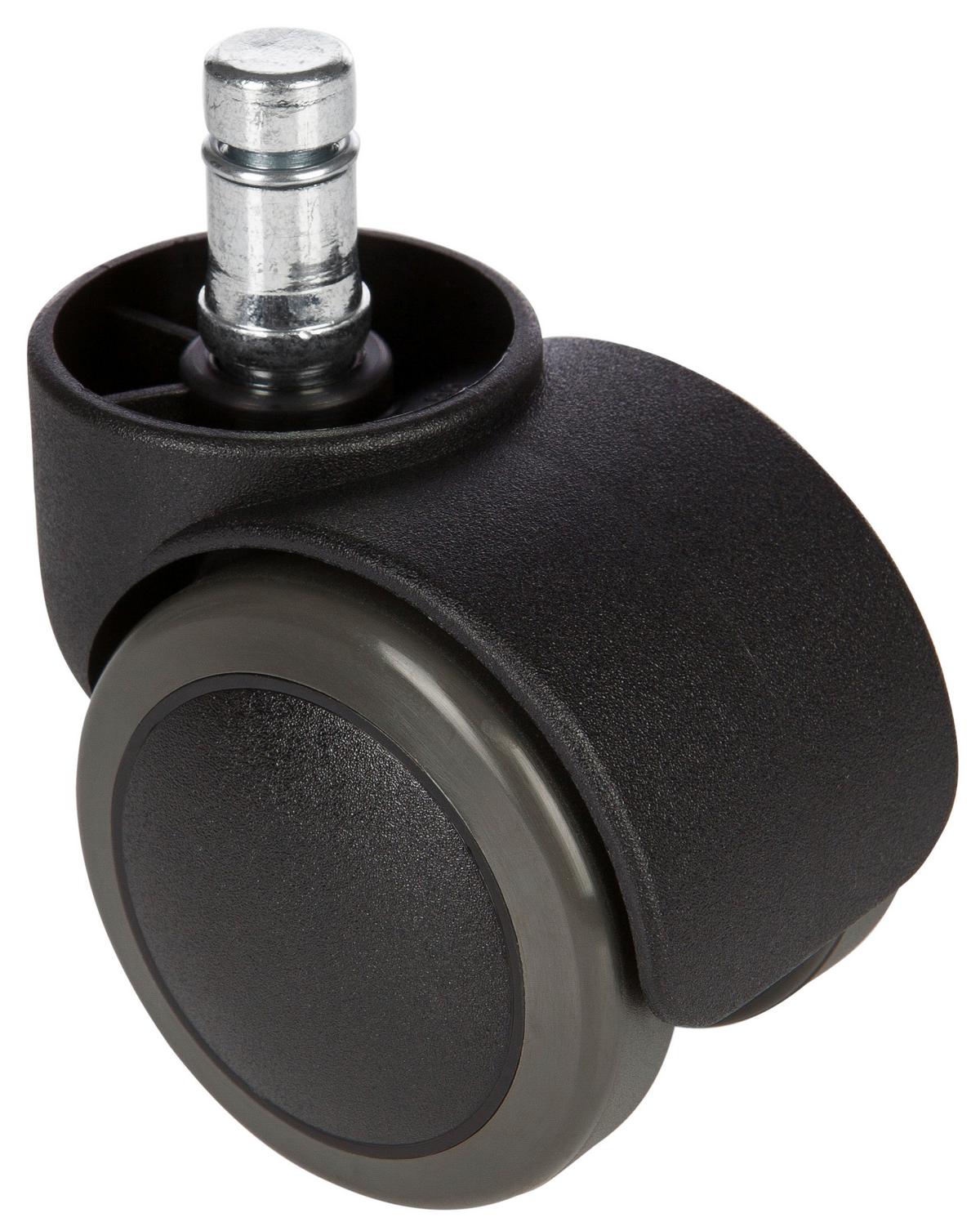 Bürostuhlrollen Rolo Schwarz Ø 5 Cm 5er-Set - Schwarz, Basics, Kunststoff/Metall (5,2/6/5cm) - MID.YOU