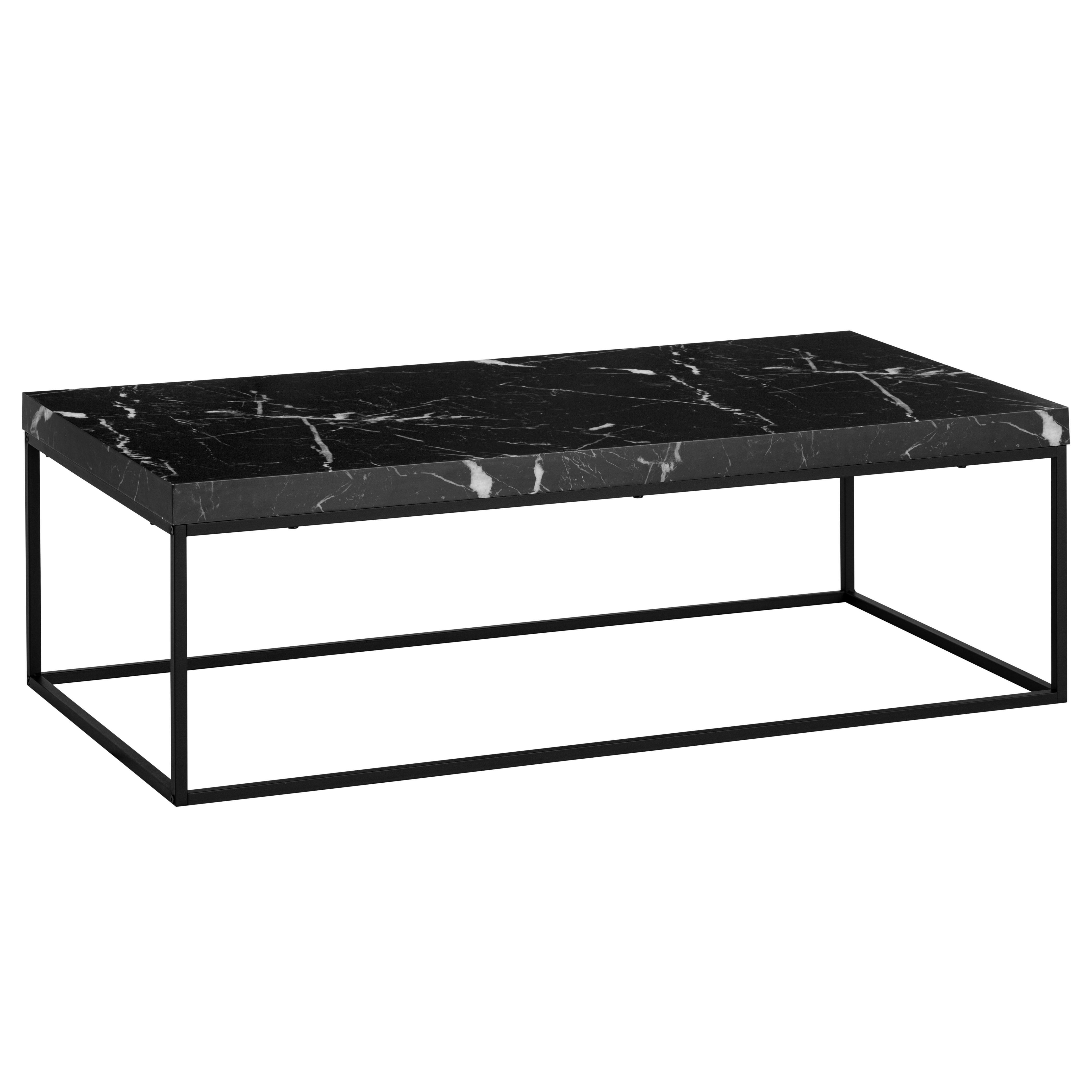 Konferenčný stolík čierna - čierna, Design, kov/kompozitné drevo (120/60/38cm) - Livetastic