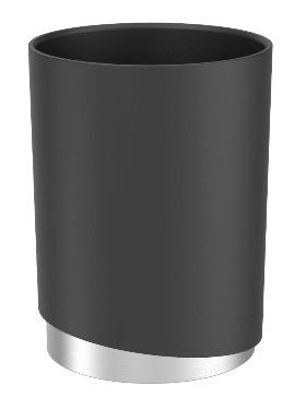 KELÍMEK NA ZUBNÍ KARTÁČEK CHRIS - černá, Moderní, kov/plast (8/11cm) - Mömax