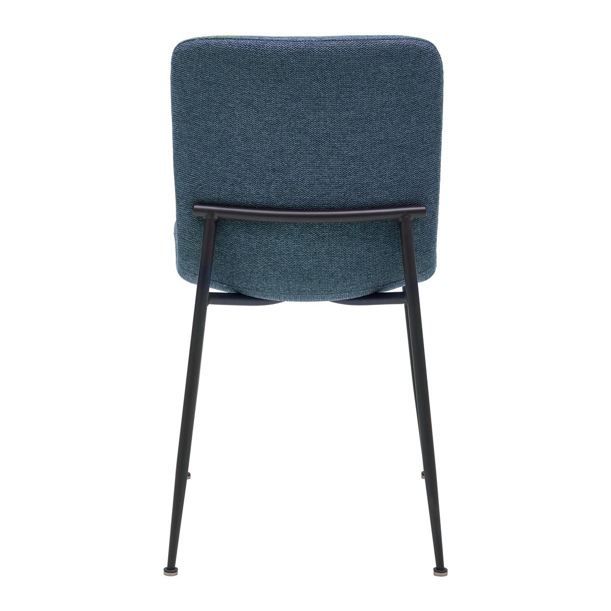 Jídelní židle NELE modrá - modrá/černá, Moderní, kov/dřevo (43/83/56cm) - P & B