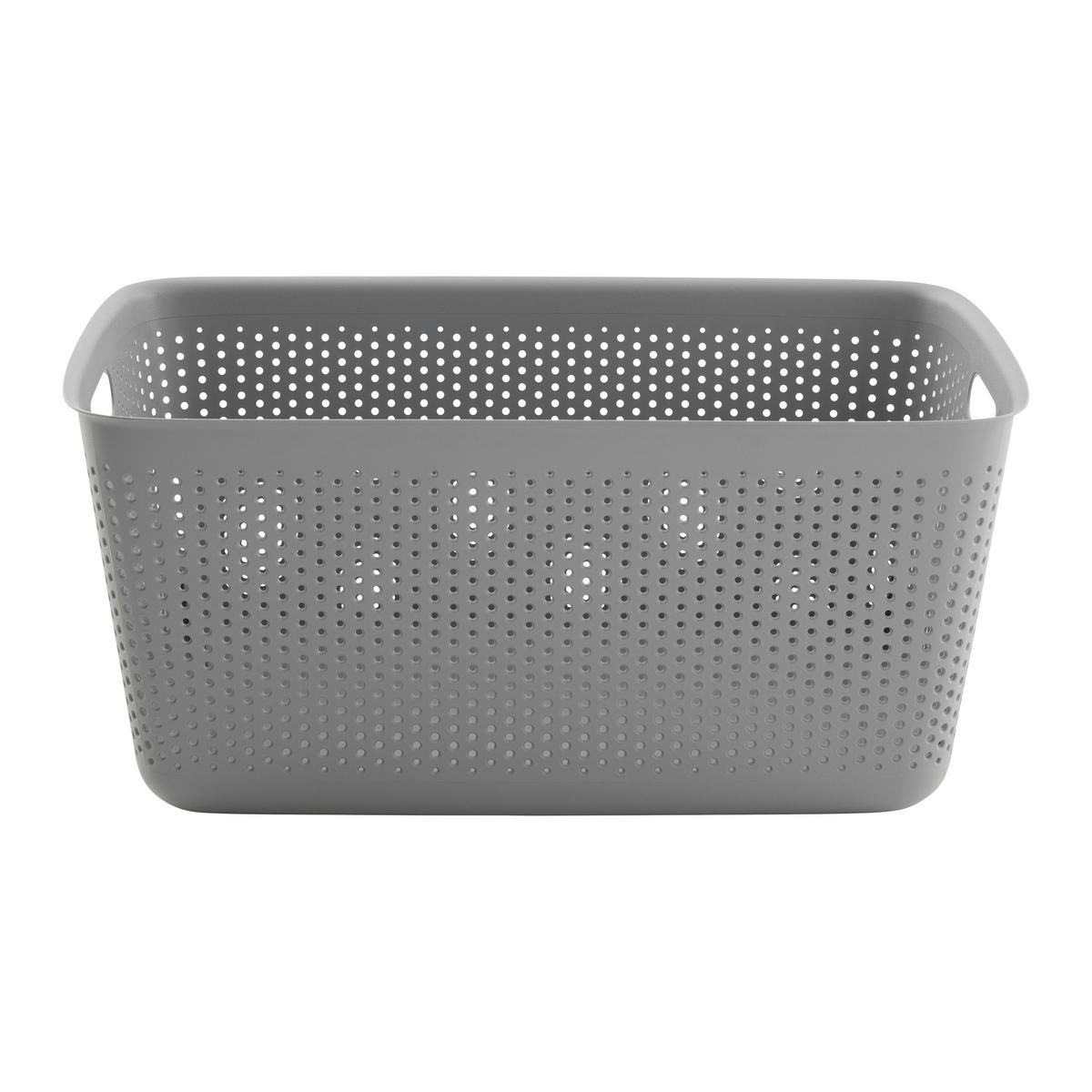 Koš na prádlo MAJA - CA. 45L - šedá, Moderní, plast (58/39/26,5cm) - Mömax