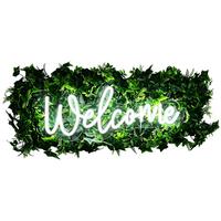 Dekorační tabule WELCOME - bílá/zelená, kompozitní dřevo/plast (65ml) - Mömax