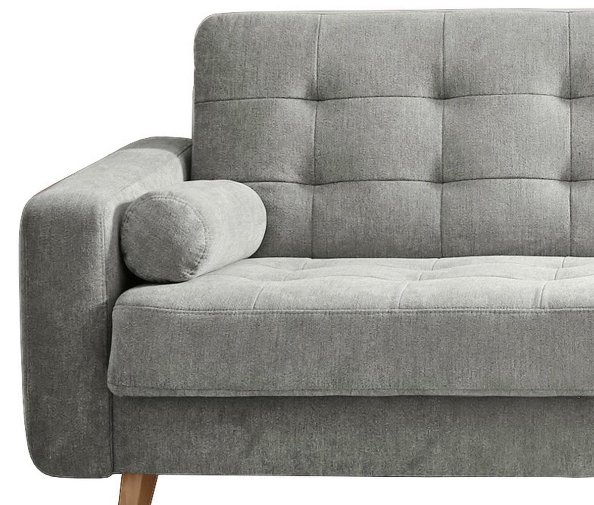 Rozkladacia pohovka FJORD svetlo hnedá - bahenná hnedá/farba duba, Modern, drevo/kompozitné drevo (222/86/90cm) - MID.YOU