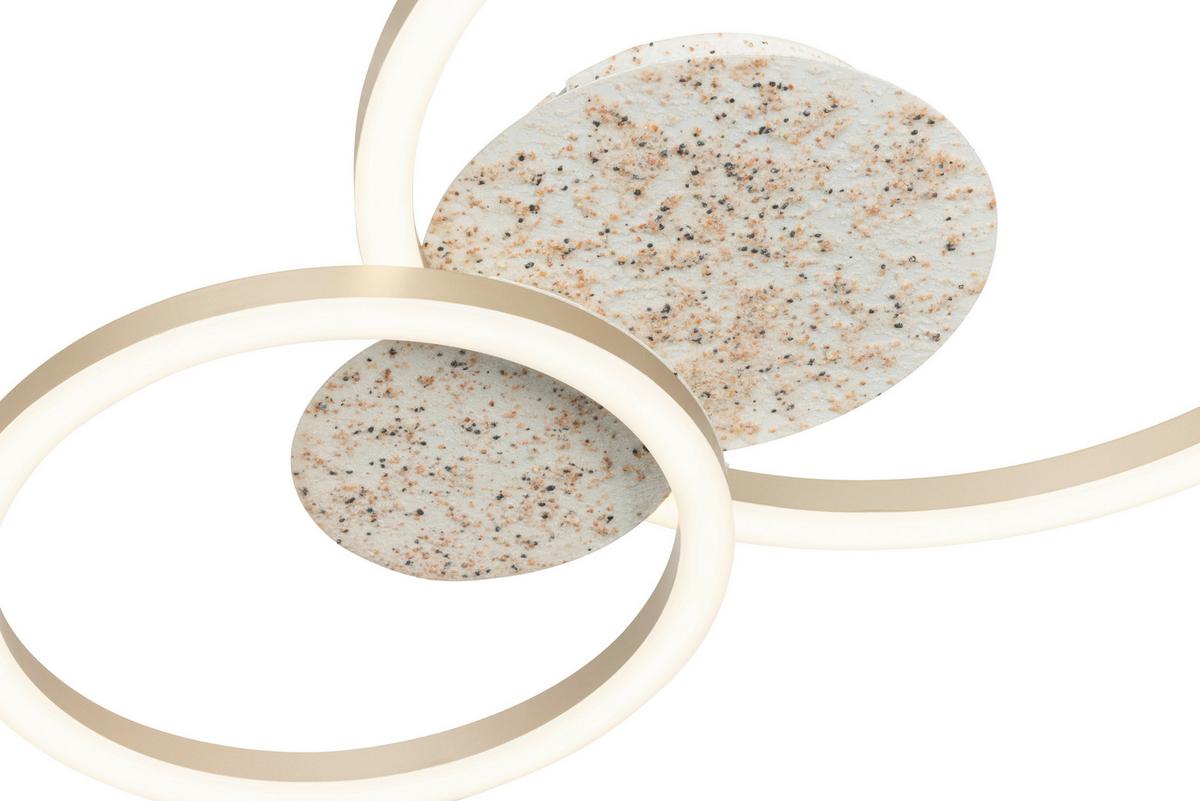 LED-Deckenleuchte, 4000k Charles - Champagner, Basics, Kunststoff/Metall (50/33/6.8cm)