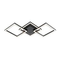 STROPNÍ LED SVÍTIDLO RAUTA - černá, Moderní, plast (63/27,5/4,5cm) - Mömax
