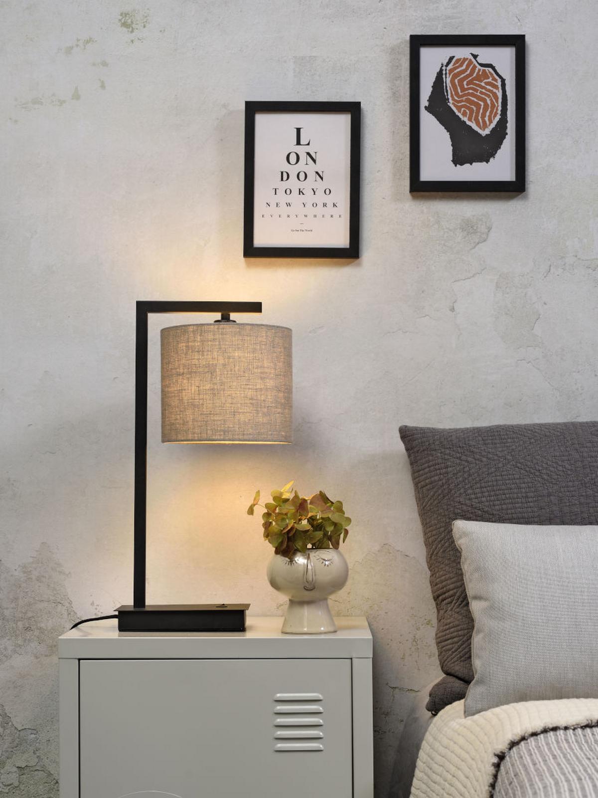 Tischlampe Boston Hellbraun Mit Schalter - Basics (17/44cm) - It's about Romi