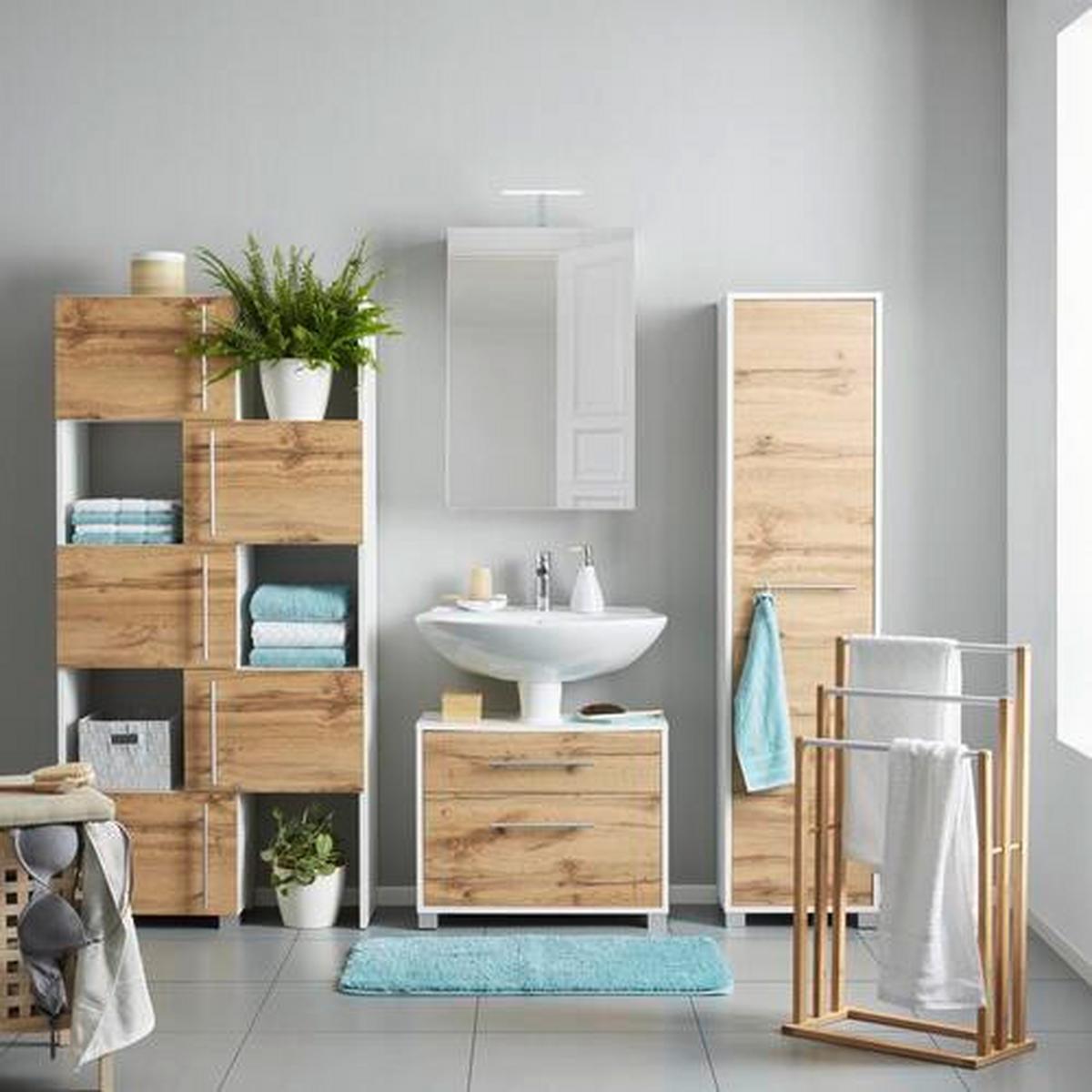 Tükrös Szekrény Umbrien Ii - fehér, Modern, fa (50/75/16cm) - Welnova