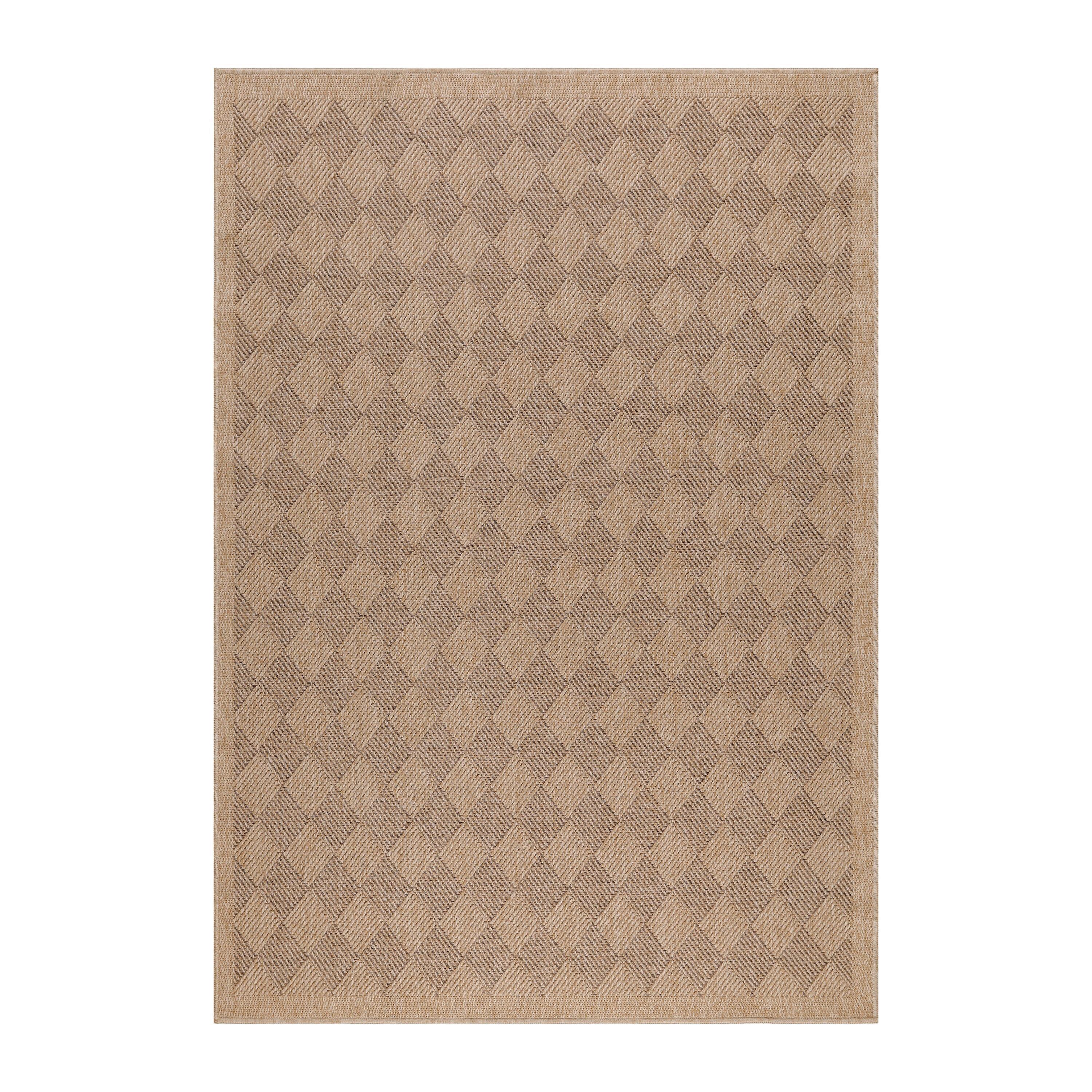 Outdoorteppich Dhaka - Beige, Basics, Textil (80/150cm) - Novel
