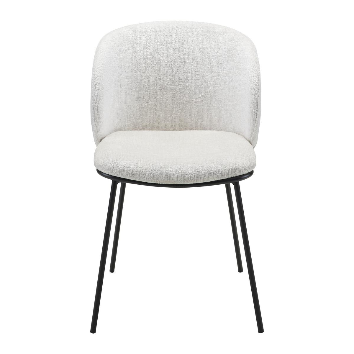 Židle MALEA - černá/béžová, Moderní, kov/dřevo (49/76/55cm) - Bessagi Home