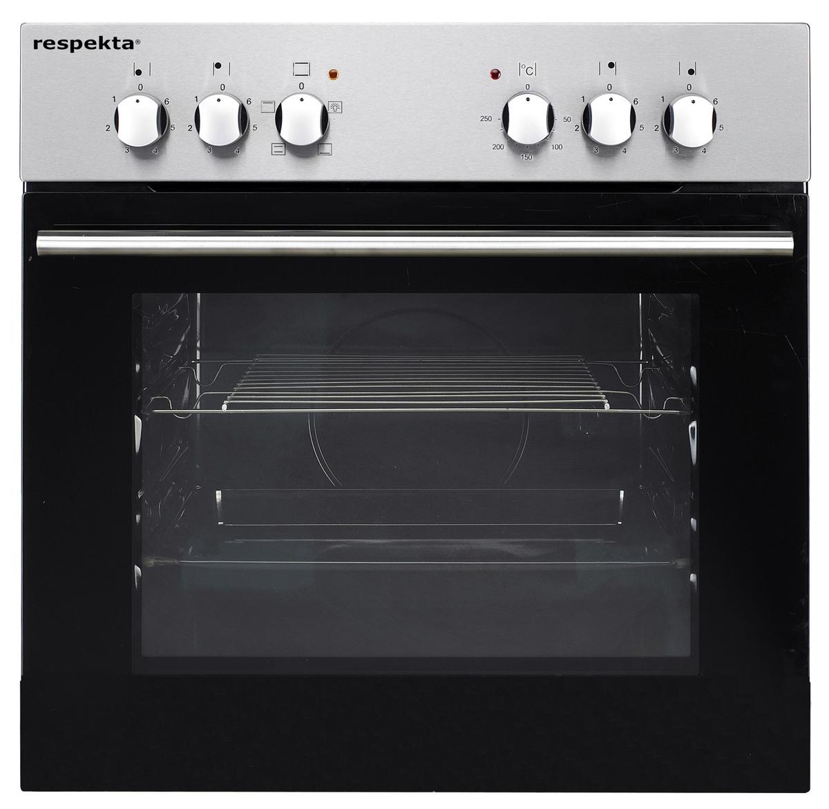 Einbauherd-Set B:59,5cm Elektro-Edelstahl Kochfeld - Edelstahlfarben, Trend, Metall (59,5/62/55,7cm) - Respekta