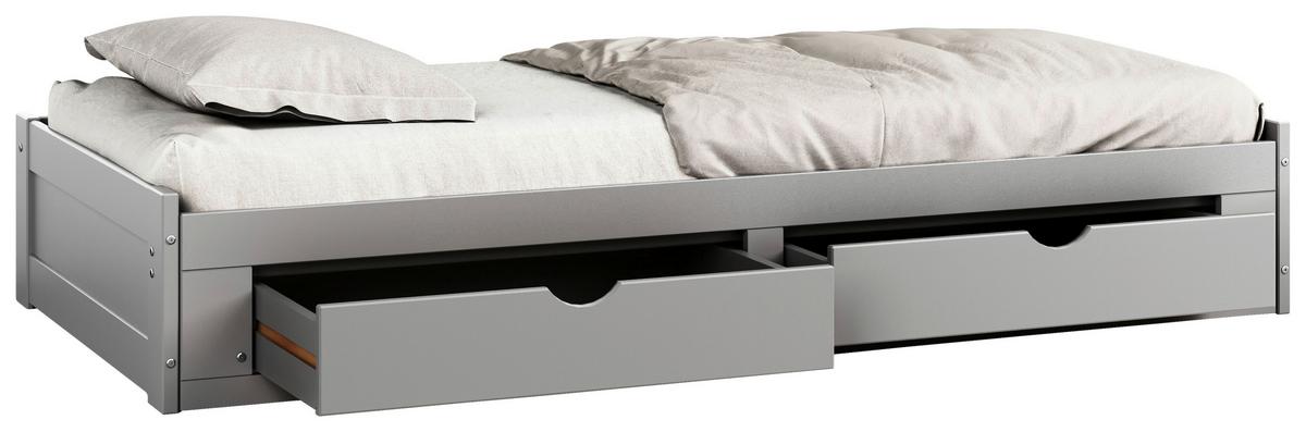 Ausziehbett Livio Ii - Grau, MODERN, Holz/Holzwerkstoff (90/200cm) - MID.YOU