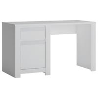 Psací stůl NOVI barva bílá - bílá, Moderní, kompozitní dřevo (130/75/60cm) - Premium Living
