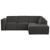 Ecksofa Dice Anthrazit - Anthrazit/Schwarz, MODERN, Textil (255/220cm) - MID.YOU