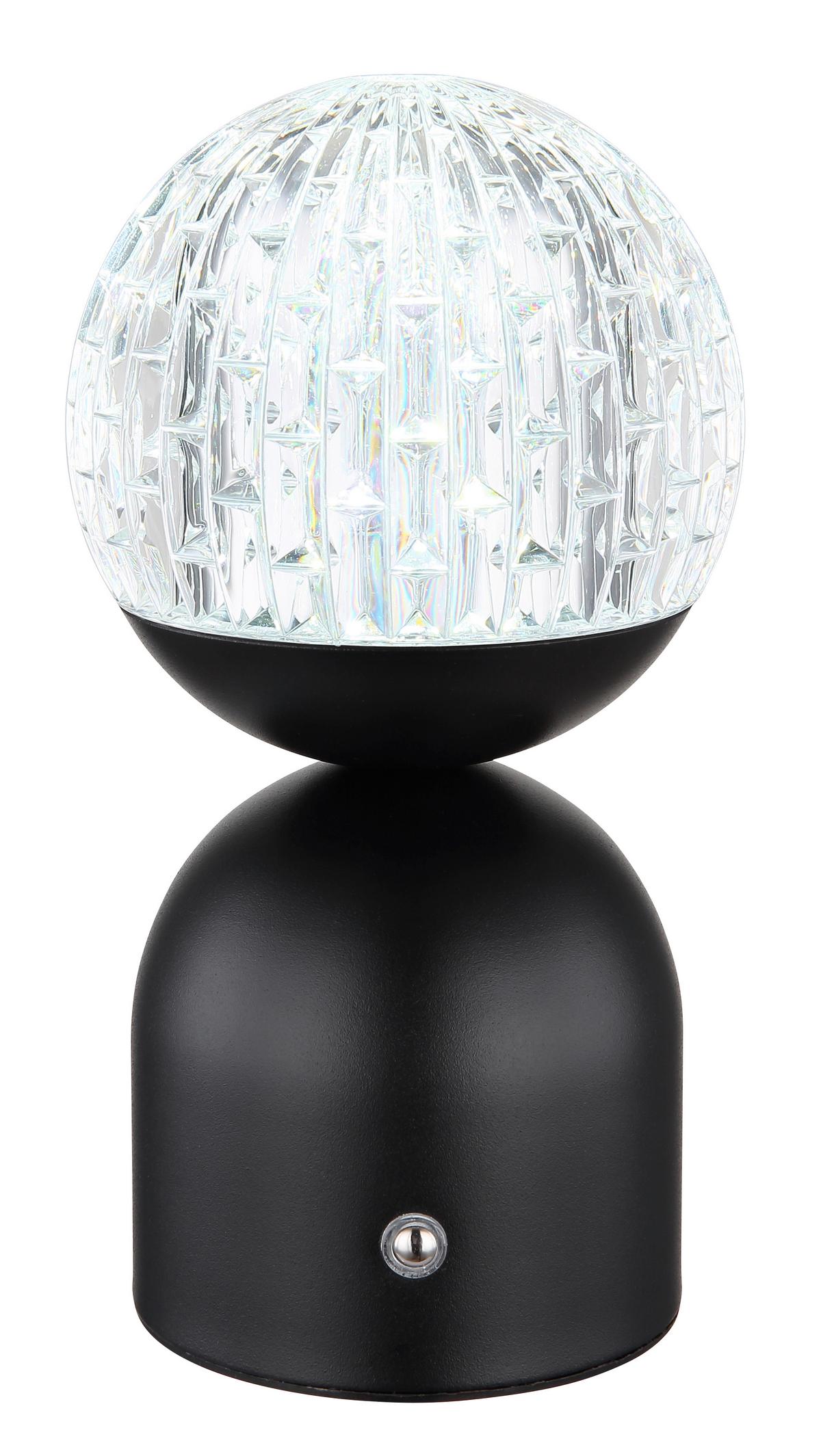 Akku-tischleuchte 21007s - Klar/Schwarz, Basics, Kunststoff/Metall (10,5/20cm) - Globo