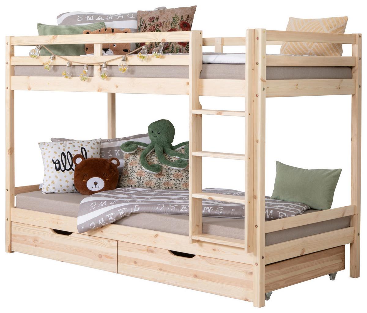 Etagenbett 970514 Rene - Naturfarben, MODERN, Holz (90/200cm) - MID.YOU