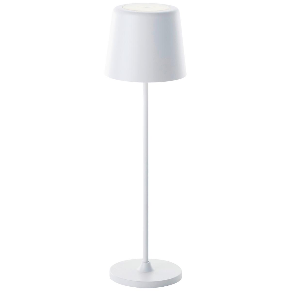 Tischlampe Kaami dimmbar Weiß - Weiß, Design, Kunststoff/Metall (10/37cm) - Brilliant