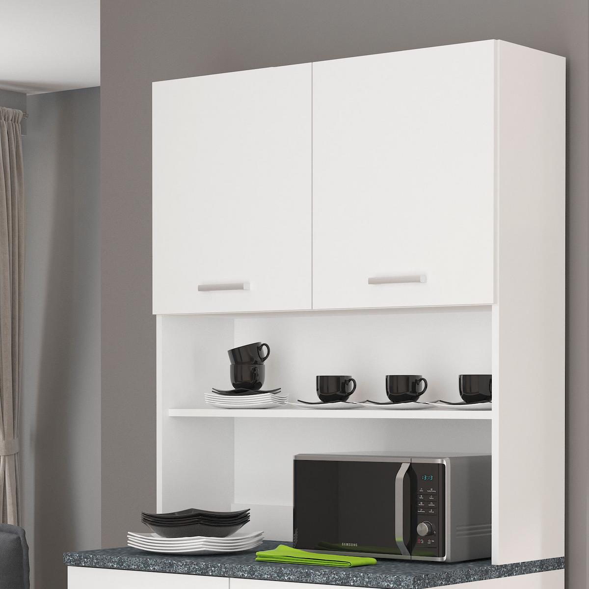 Anrichte Maria B: 100 Cm Weiß/graphit 4-Türig Modern - Graphitfarben/Weiß, KONVENTIONELL, Holzwerkstoff (100/200/60cm)