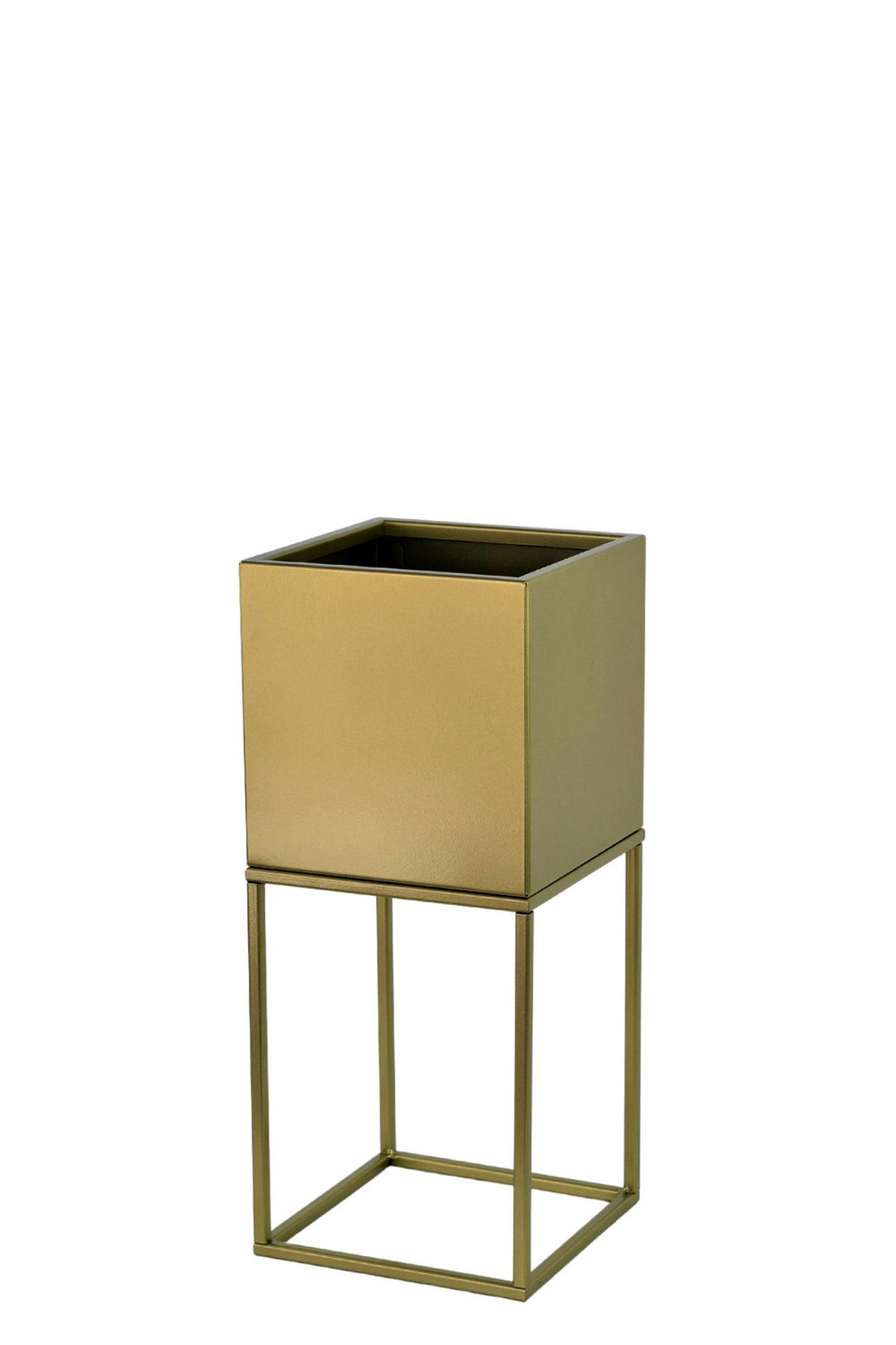 Blumenständer Metall Goldfarb. Bxhxt: 19x47x19 Cm - Goldfarben, Basics, Metall (19/47/19cm)