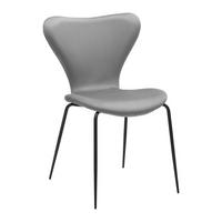 Jedálenská stolička ALICIA svetlás ivá - čierna/svetlosivá, Modern, kov/drevo (53/82,5/53cm) - Bessagi Home