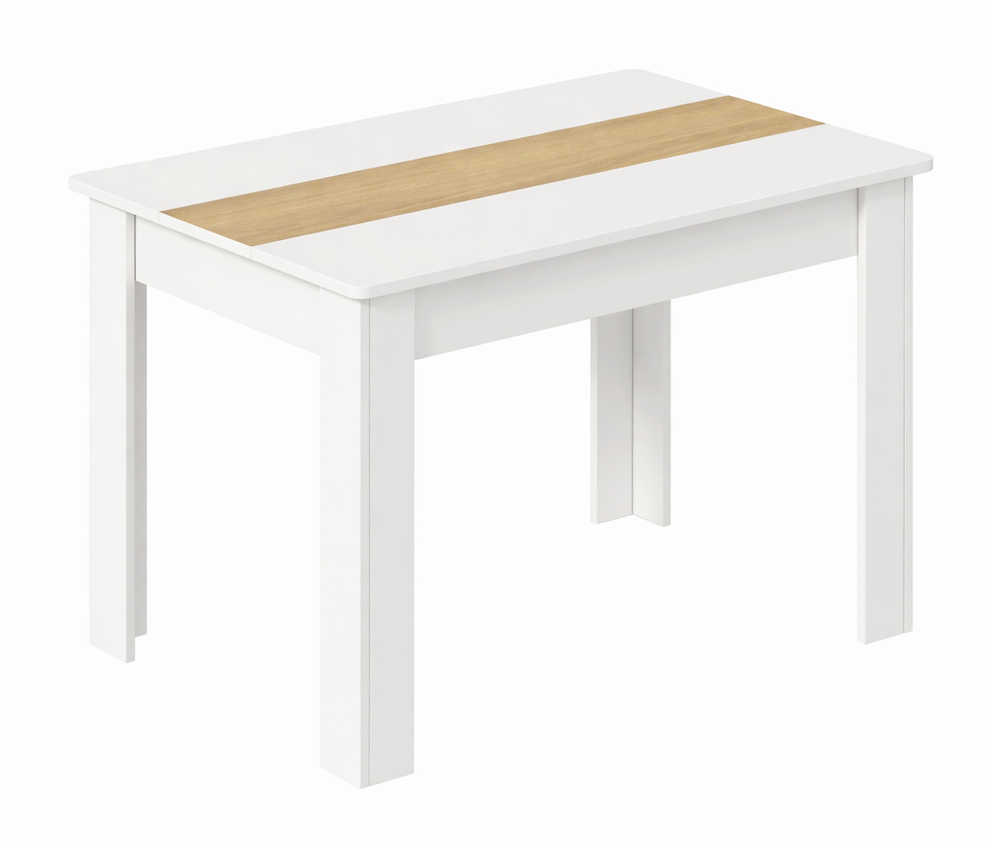 Esstisch Disalo Weiß/Honigeiche L: 115cm - Honigeiche/Weiß, MODERN, Holzwerkstoff (115/80/75cm) - MID.YOU