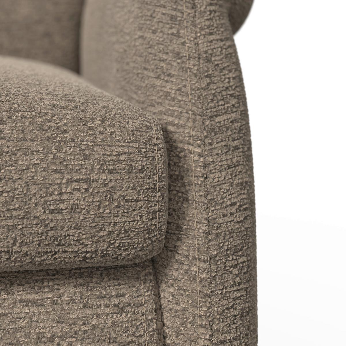 Relaxační křeslo ALICE, hnědé buklé, max. 140 kg - černá/hnědá, Moderní, kov/dřevo (76/110/94cm) - Bessagi Home