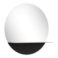 Nástenné zrkadlo Maren Ø ca. 50cm vr.police - čierna, Modern, kov/sklo (50cm) - Mömax