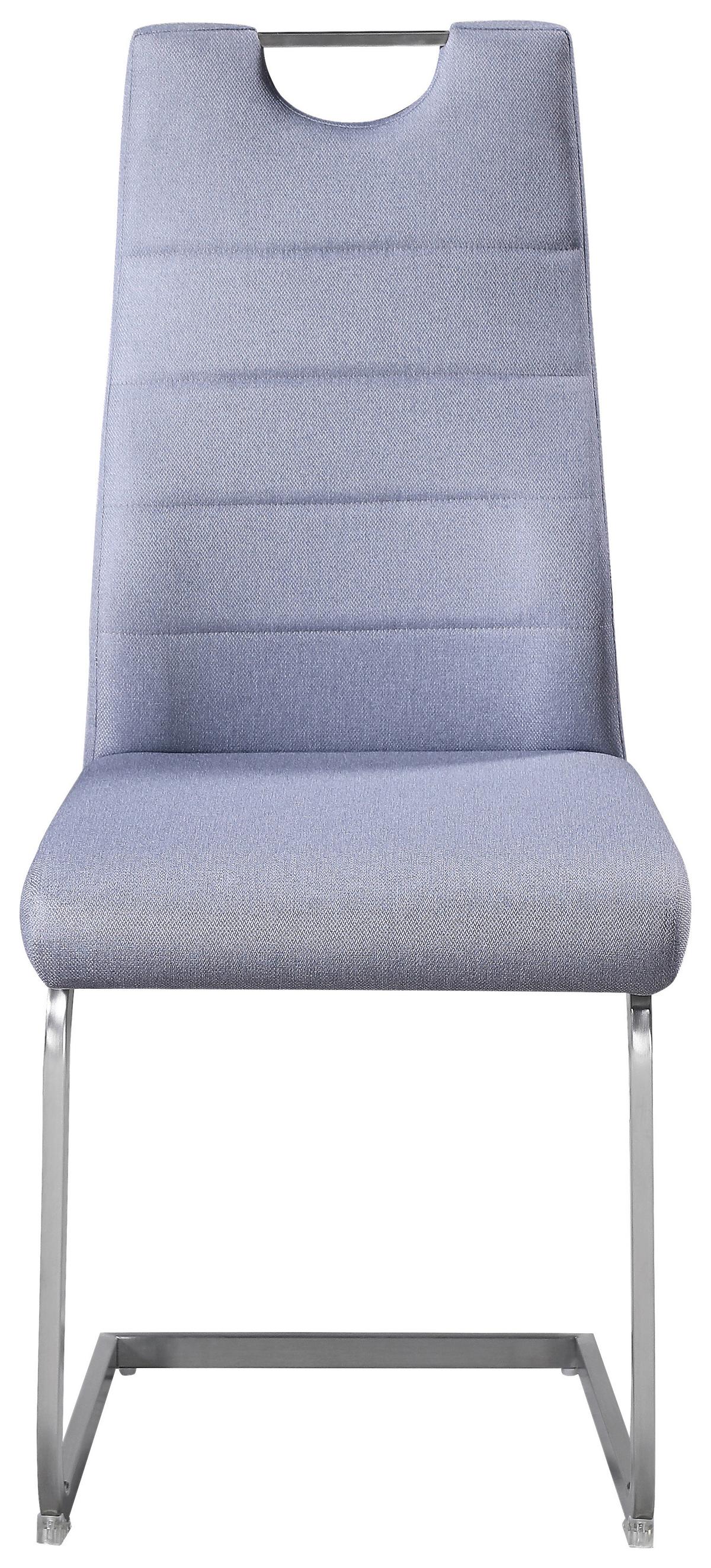 Szánkótalpas Szék New York S - nemesacél/szürke, Konventionell, textil/fém (58/101/44cm) - Nedis SmartLife