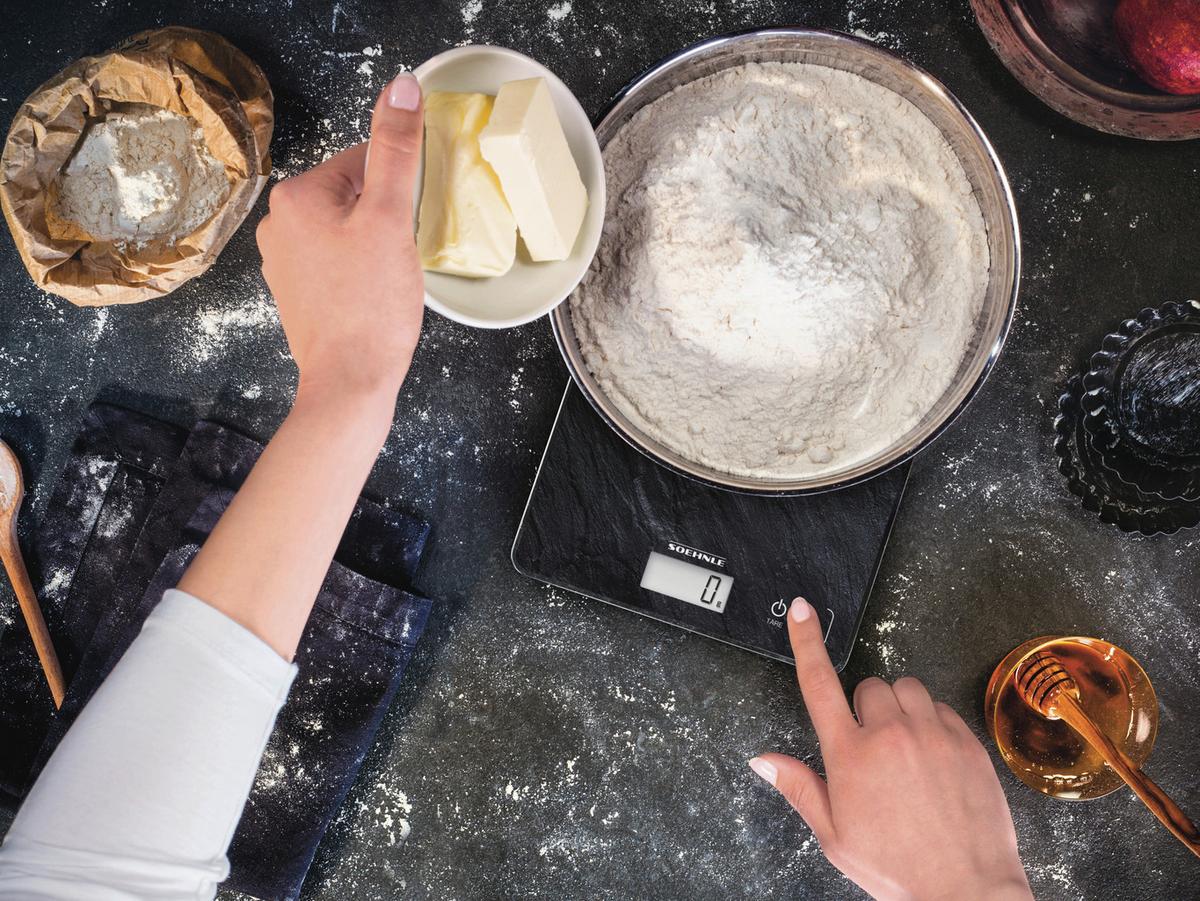 Küchenwaage 61515 Page Compact 300 Slate - Schwarz, KONVENTIONELL, Glas/Kunststoff (20/1,3/15cm) - Soehnle