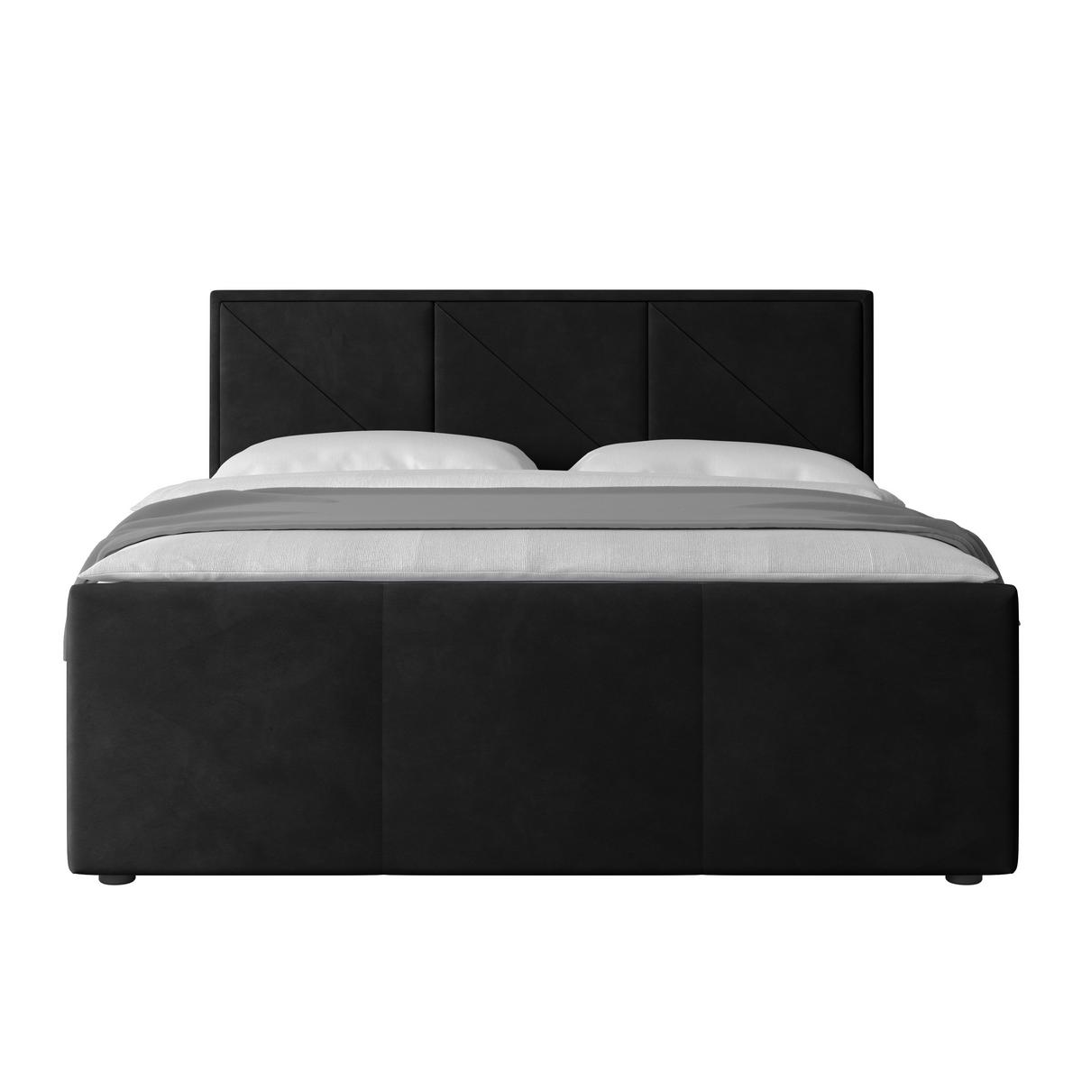 Boxspringbett Bologna 180x200 cm Schwarz - Schwarz, MODERN, Karton/Holzwerkstoff (180/200cm) - MID.YOU