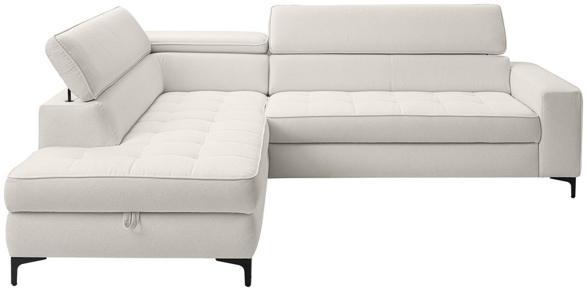 Ecksofa Nala Hellgrau S: 203x251cm - Hellgrau/Schwarz, Design, Textil (203/251cm) - MID.YOU