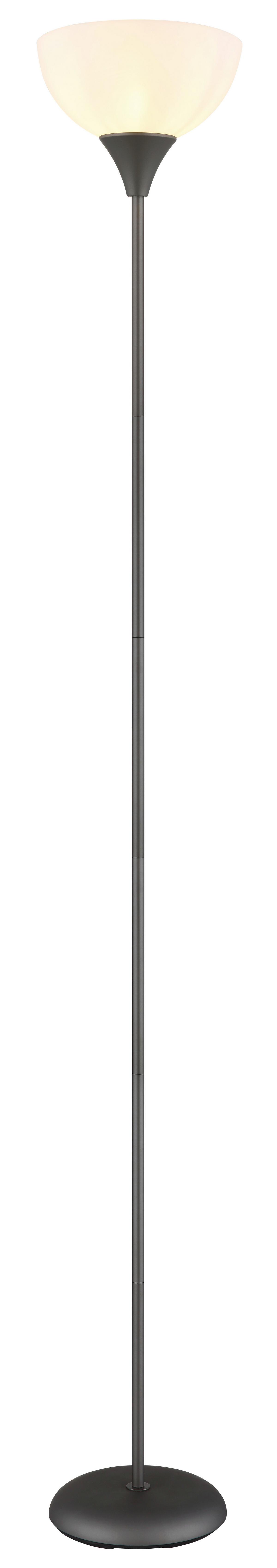 Stehleuchte 59946 Wilbur - Titanfarben/Schwarz, Basics, Kunststoff/Metall (25/178,5cm) - Globo