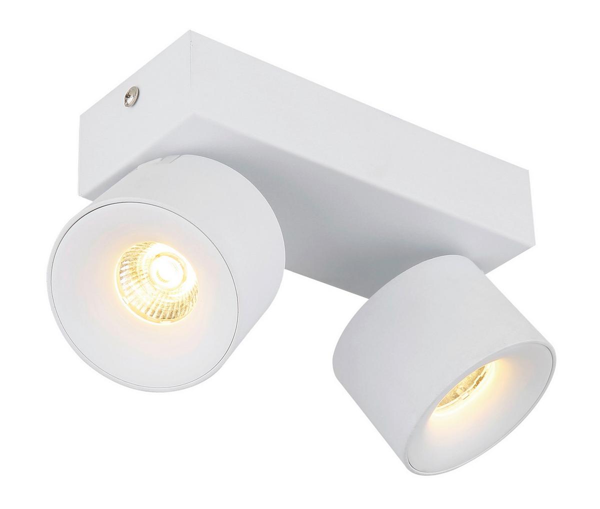 LED-Strahler 56961-2w Rae - Transparent/Weiß, Basics, Kunststoff/Metall (20.5/7.2/12cm) - Globo