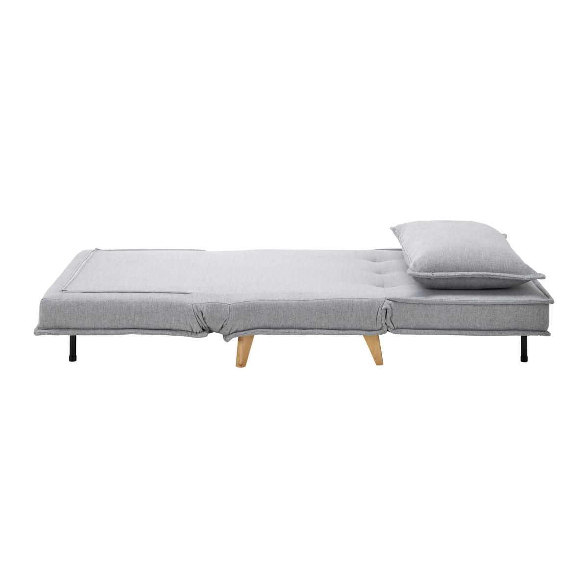 Rozkladacie kreslo LAYLA, svetlosivá - prírodná farba/svetlosivá, Modern, drevo/textil (104/92/84cm) - P & B