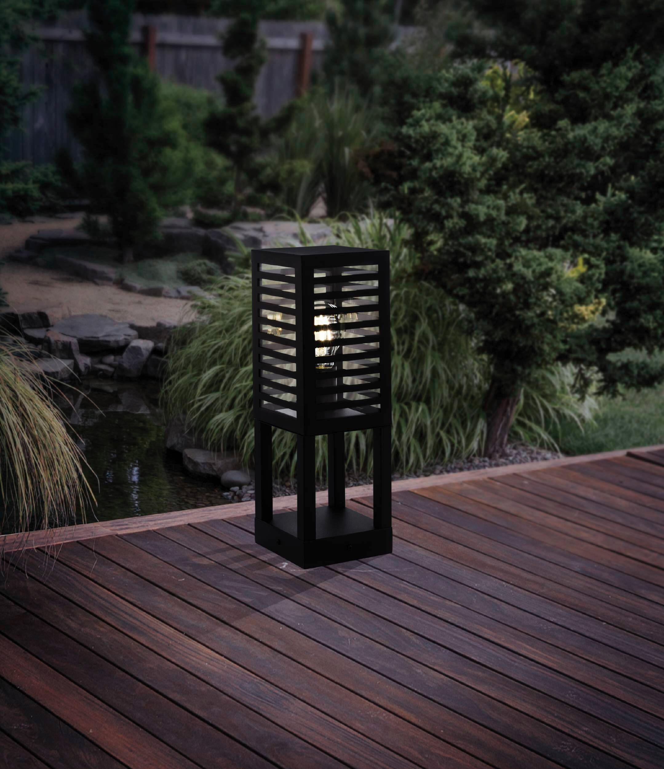 Stehlampe Alamonte 3 Schwarz - Schwarz, Design, Metall (15/15/45cm) - Eglo