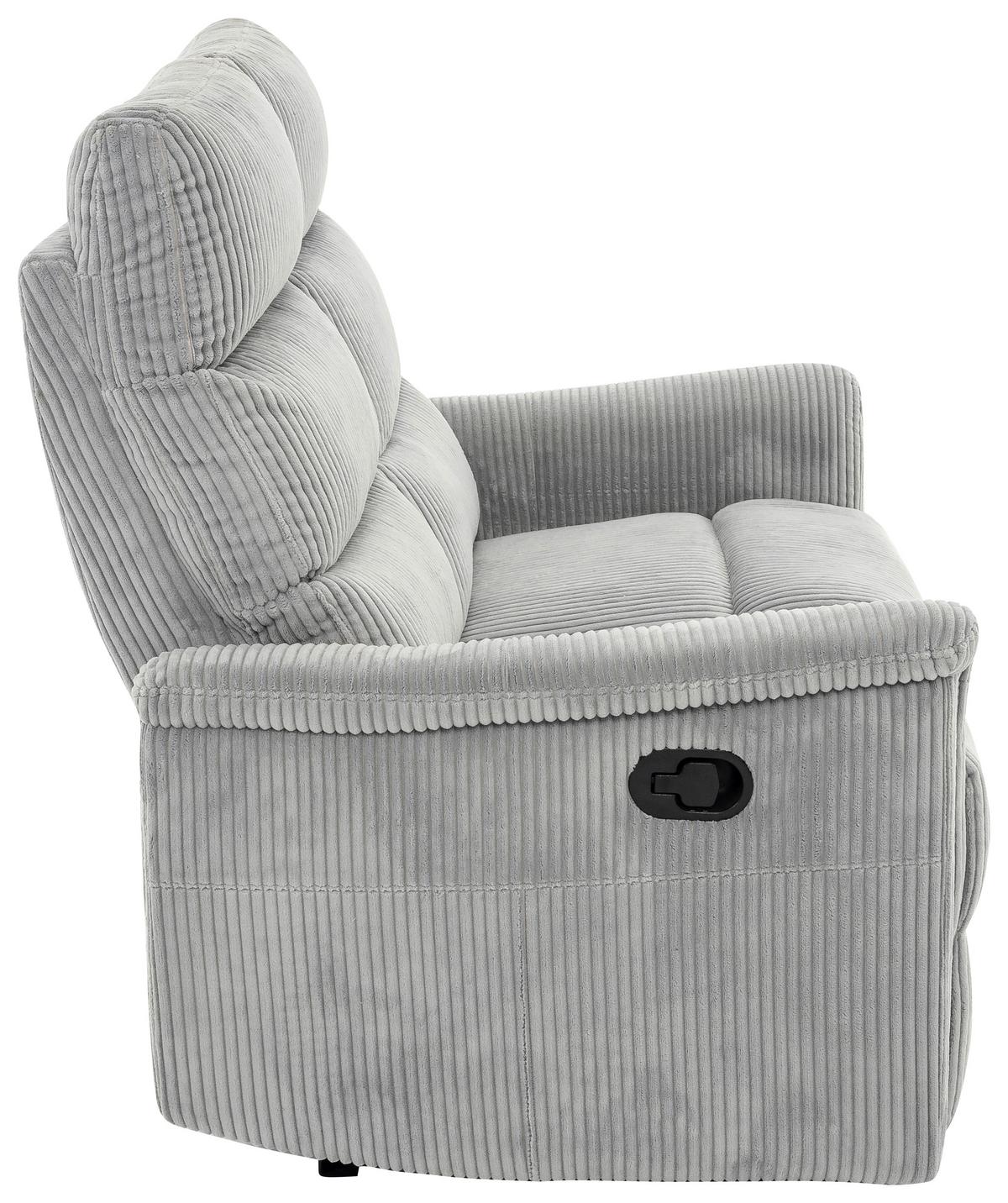 2-sitzer-sofa Xeno Hellgrau B: 131 Cm - Hellgrau/Schwarz, Design, Textil/Metall (131/108/89cm) - Livetastic