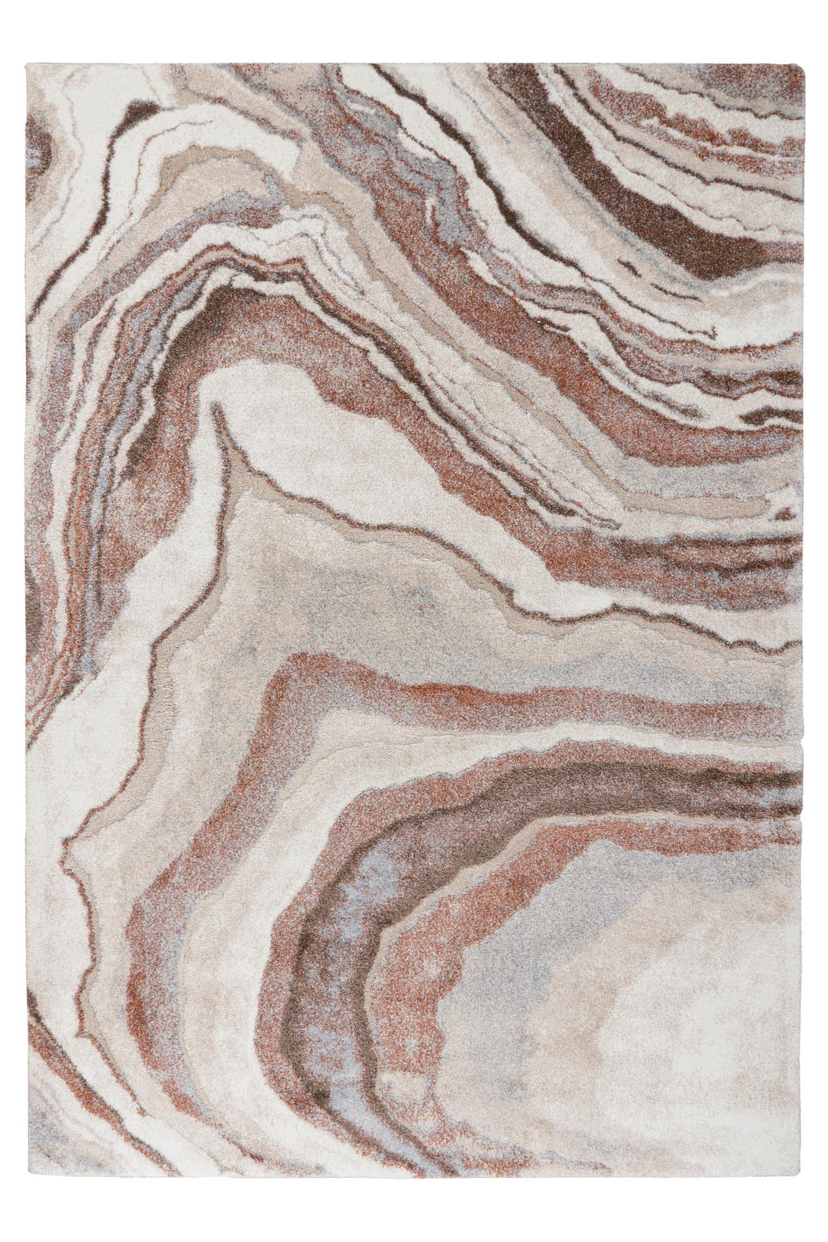 Webteppich My Bologna 461 Terra 80 X 150 - Terracotta/Creme, KONVENTIONELL, Kunststoff/Textil (80/150cm) - Obsession