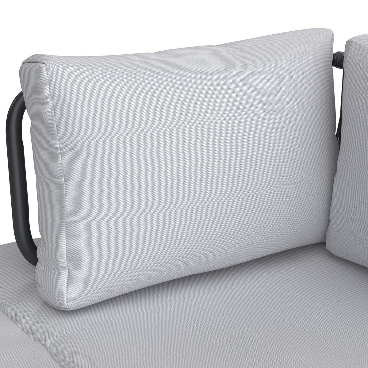 TERASOVÁ SEDACÍ SOUPRAVA EMMA - tmavě šedá, Moderní, kov/dřevo (220/79/87cm) - Bessagi Garden