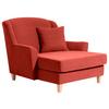 Big Sessel Mit Armlehnen Judith Velours Terra Cotta - Terracotta/Naturfarben, MODERN, Textil (136/107/142cm) - Max Winzer