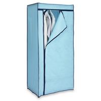 Stoffschrank Mit Metallgestell B: 75 Cm Fancy, Blau - Blau/Schwarz, MODERN, Textil/Metall (75/160/50cm)