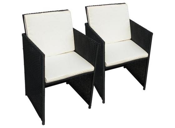 Gartensessel-Set Faro - Beige/Schwarz, Basics, Kunststoff/Textil (52/86/52cm) Gartensessel-Set Faro - Beige/Schwarz, Basics, Kunststoff/Textil (52/86/52cm)