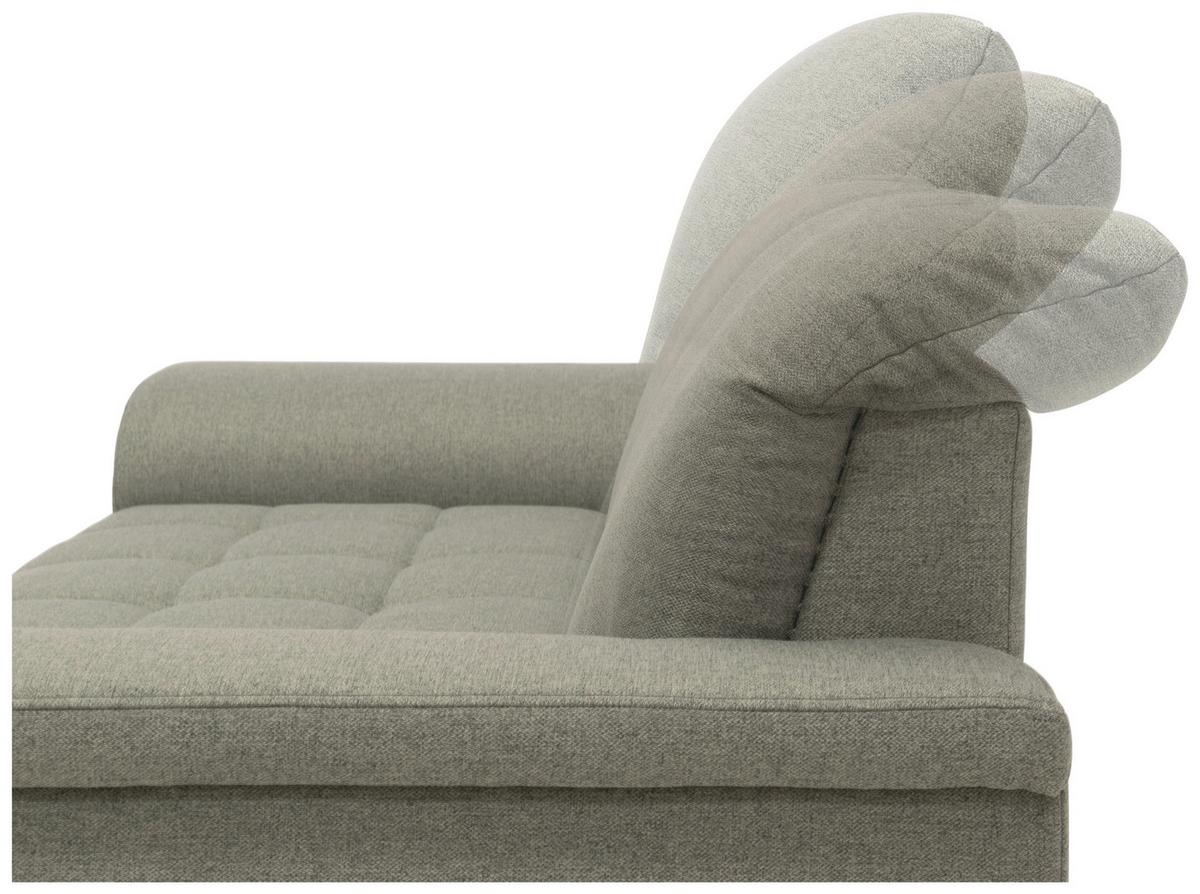 2-sitzer-sofa Franzi Armlehnen Silberfarben Webstoff - Chromfarben/Graubraun, KONVENTIONELL, Textil (190/81/105cm) - MID.YOU