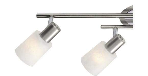 Strahler Elke 4-flammig Verstellbar L: 62 Cm - Chromfarben/Weiß, KONVENTIONELL, Glas/Metall (62cm) - James Wood